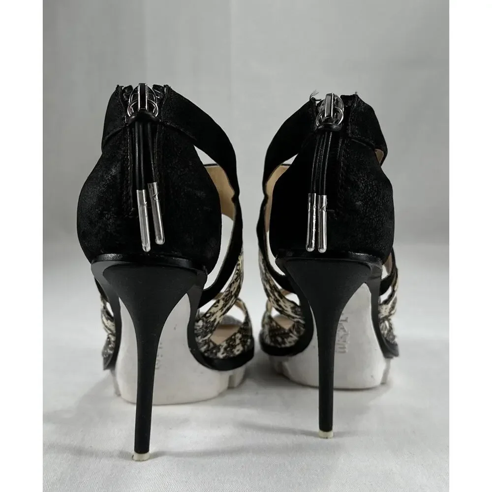 L.A.M.B Open Toe Platform Leather High Heel Stiletto Sz6M Stunning Gorgeous - Picture 6 of 12